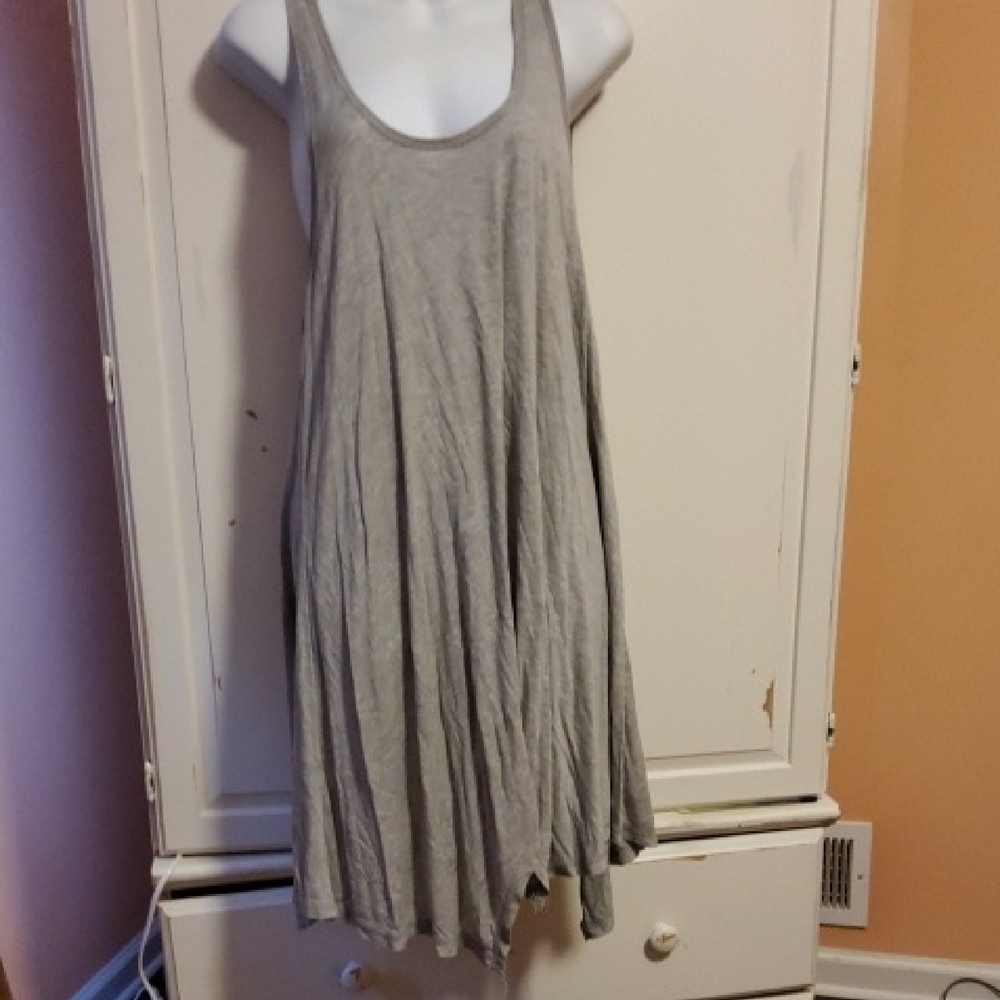 My Story Gray Scoop Neck Sleeveless Sundress